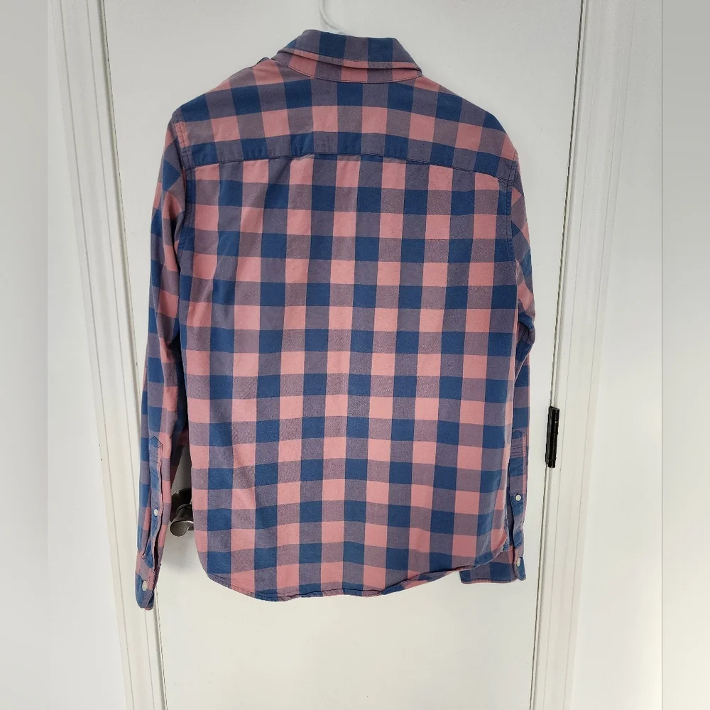 Abercrombie&Fitch Pink/Blue Plaid Shirt~ MED - Picture 2 of 3